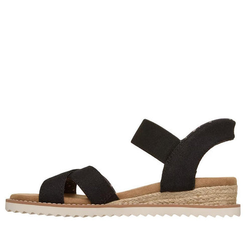 Skechers Womens Bobs Desert Kiss Golden Lily Black SLIP IN