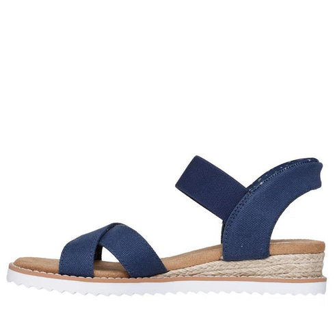 Skechers Womens Bobs Desert Kiss Golden Lily Navy SLIP IN