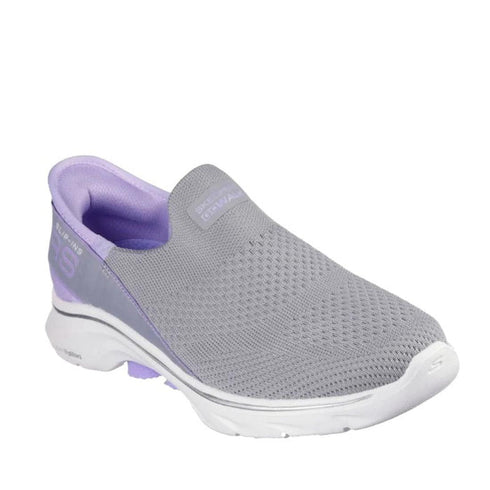 Skechers Womens Slip Ins Go Walk 7 Mia Grey Lavender