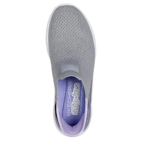 Skechers Womens Slip Ins Go Walk 7 Mia Grey Lavender