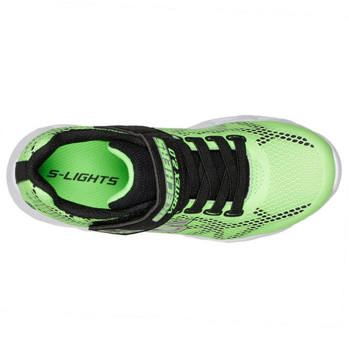 Skechers Vortex 2.0 Lime Black Boys Light Up Trainer