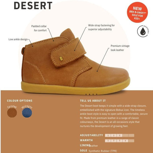 Bobux Kid+ Desert Boot Caramel 830305Z