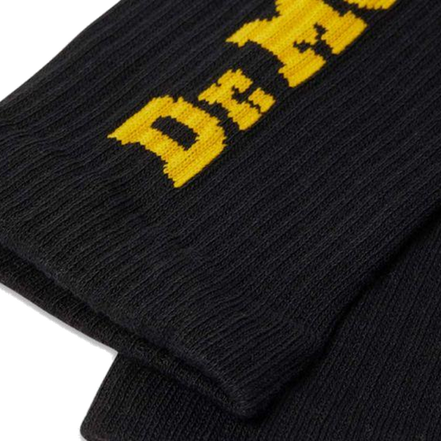 Dr Martens Socks Vertical Logo Unisex Black Yellow