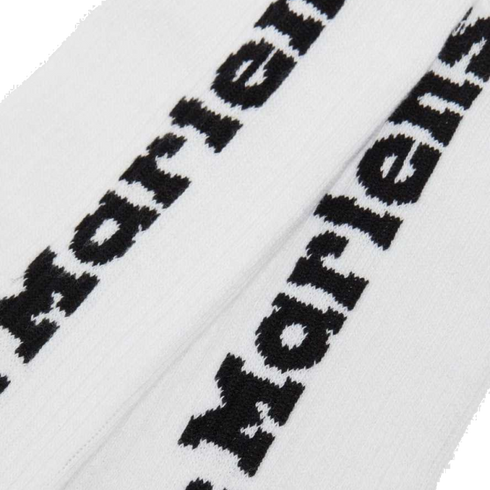 Dr Martens Socks Vertical Logo Unisex White Black