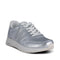 Woden Womens Sneaker Nora Natural Soft Metallic Silver