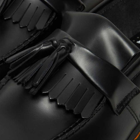 Dr Martens Adrian Bex Black Smooth Platform Loafer Shoes CLEARANCE