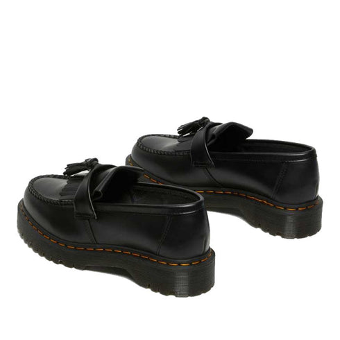 Dr Martens Adrian Bex Black Smooth Platform Loafer Shoes CLEARANCE