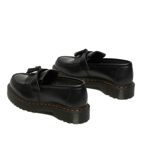Dr Martens Adrian Bex Black Smooth Platform Loafer Shoes CLEARANCE