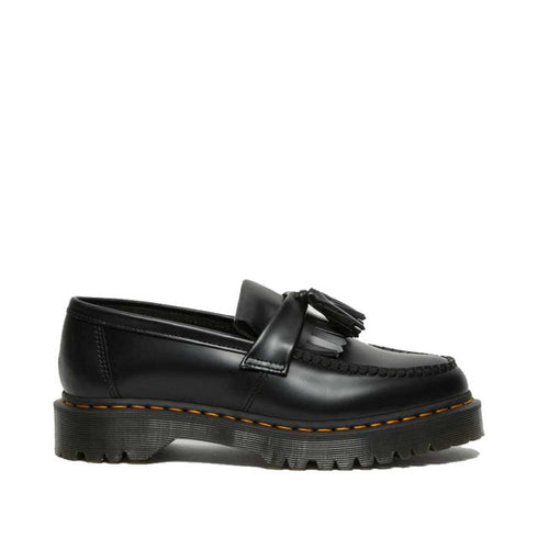 Dr Martens Adrian Bex Black Smooth Platform Loafer Shoes CLEARANCE