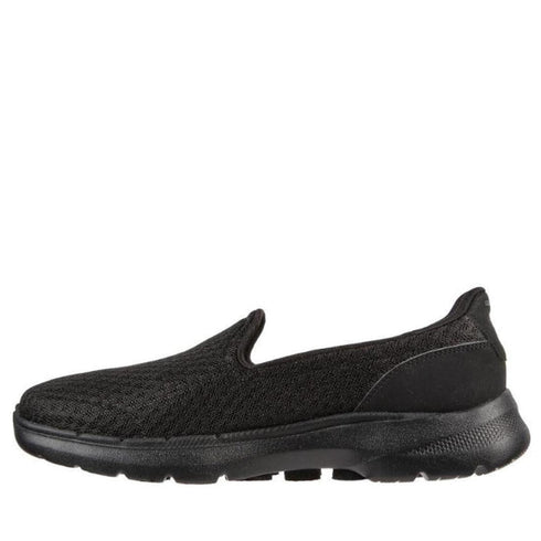 Skechers Go Walk 6 WIDE Width Big Splash All Black Slip On Womens