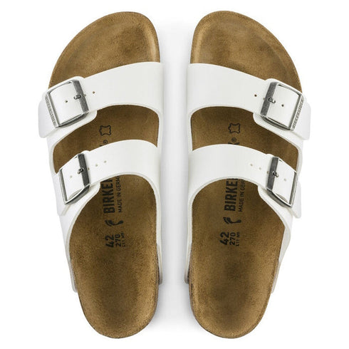 Birkenstock Arizona Birko Flor White Regular Width