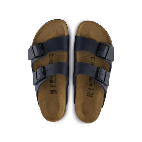 Birkenstock Arizona Birko Flor Navy Blue Regular Width