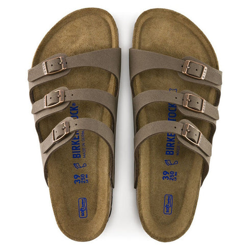 Birkenstock Florida Birko Flor Birkibuc Regular Width Mocca Soft Foot Bed SBF