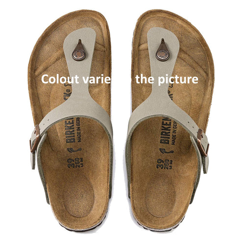 Birkenstock Gizeh BirkiBuc Stone Grey Regular Width