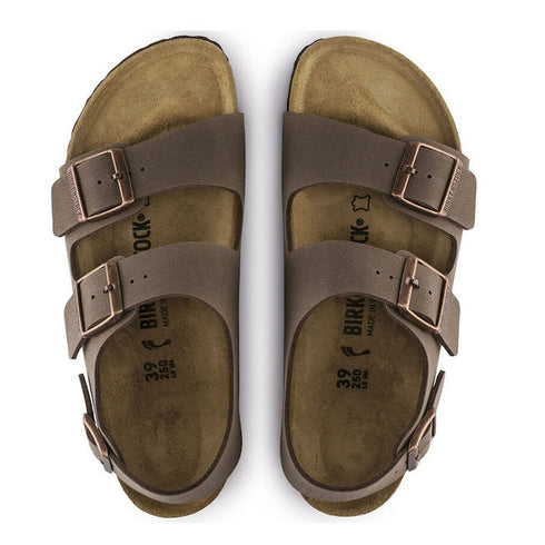 Birkenstock Milano Birkibuc Flor Mocha Regular Width
