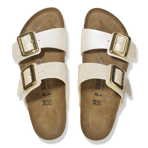 Birkenstock Sydney Cushion Buckle Metallic Graceful Pearl White Regular