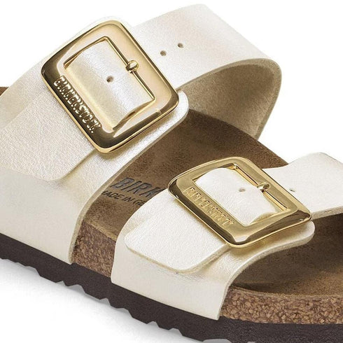 Birkenstock Sydney Cushion Buckle Metallic Graceful Pearl White Regular