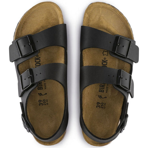 Birkenstock Milano Back Strap Birko Flor Black Regular Width