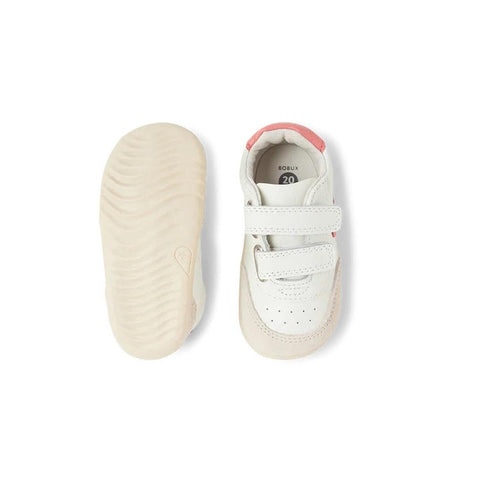 Bobux Step Up SU Champ Sneaker First Walker White Coral