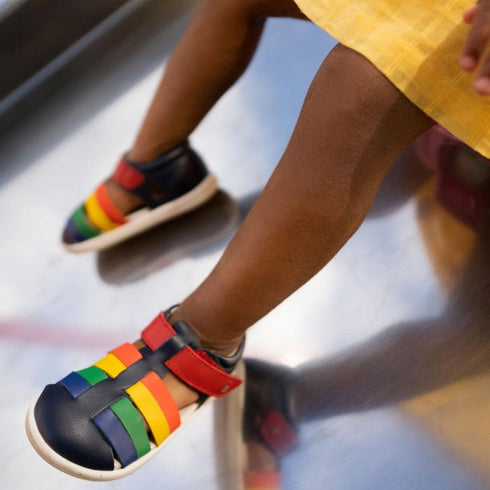 Bobux IWalk Tidal Closed Toe Quick Dry Sandal Navy Multi 634413 NOT RETURNABLE CLEARANCE