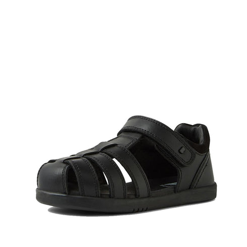 Bobux Kid+ Roam Black School Leather Sandal Closed Toe Junior