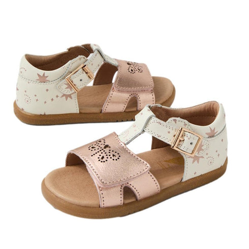 Bobux IW Iwalk Haven white Rose Gold Open Toe Sandal