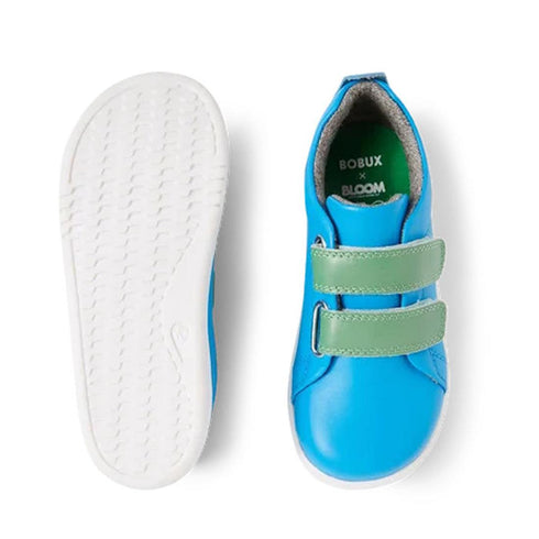 Bobux Iwalk Grass Court Brilliant Blue Leather Trainer 640512