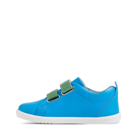 Bobux Iwalk Grass Court Brilliant Blue Leather Trainer 640512