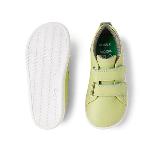 Bobux Iwalk Grass Court Shadow Lime Leather Trainer 640517