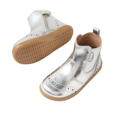 Bobux IW Iwalk Billie Jodhpur Girls Leather Boot Silver