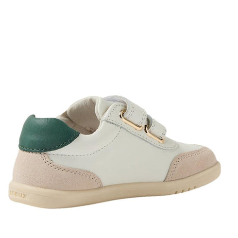 Bobux Toddlers IWalk IW Champ II Sneaker Chalk White Rainforest Green