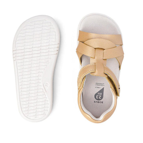 Bobux Iwalk IW Girls Cove Leather Sandal Pale Gold