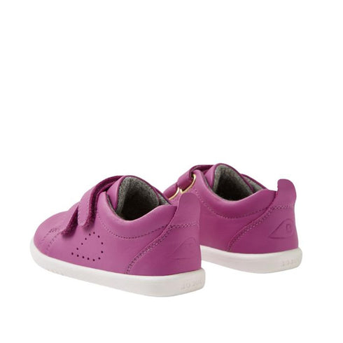Bobux IW Iwalk Grass Court Leather Sneaker Cattleya Orchid Purple