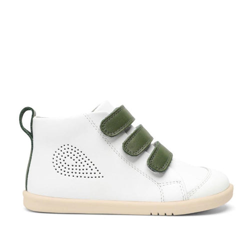 Bobux IWalk IW Hi Court Boot White Forest Clearance