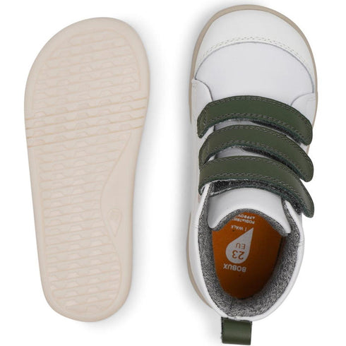 Bobux IWalk IW Hi Court Boot White Forest Clearance