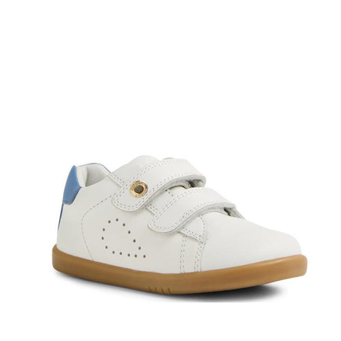 Bobux IW Iwalk Maverick Leather Sneaker White Coronet Blue
