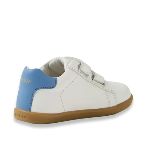 Bobux IW Iwalk Maverick Leather Sneaker White Coronet Blue