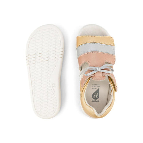 Bobux IW Iwalk Mirror Pale Gold 633433 Girls Open Toed Sandal Clearance
