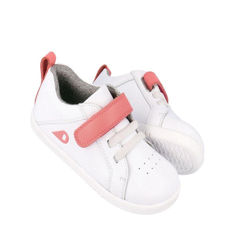Bobux Kids IWalk IW Pace Sneaker White Coral 650402