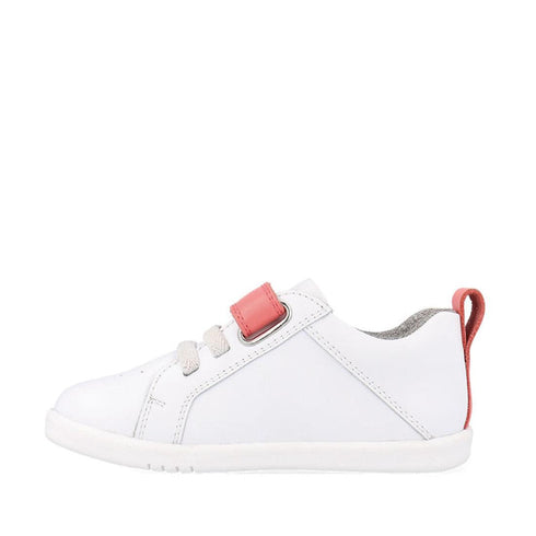 Bobux Kids IWalk IW Pace Sneaker White Coral 650402