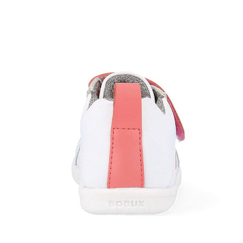 Bobux Kids IWalk IW Pace Sneaker White Coral  650402