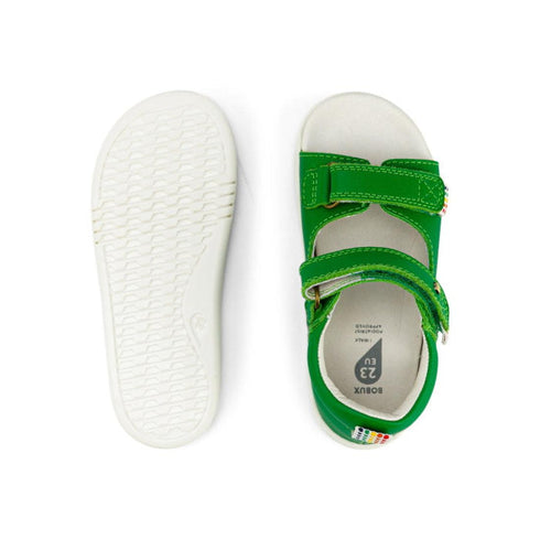 Bobux iwalk IW Rise Open Toed Leather Sandal Emerald Green 639204 Clearance