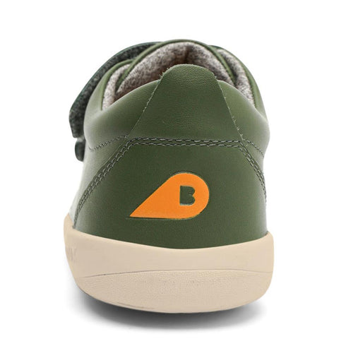 Bobux Kids + Plus Grass Court Forest Green Velcro Trainers 832463
