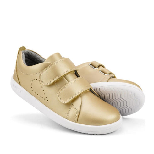 Bobux Kids + Plus Grass Court Gold Velcro Trainers 832453
