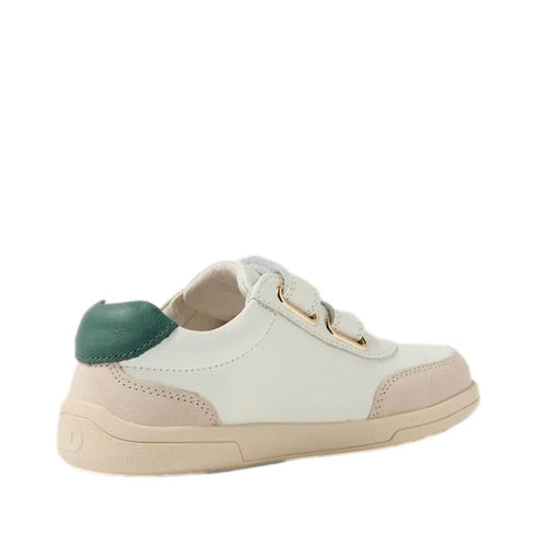 Bobux Kids Plus Junior KP Champ II Sneaker Chalk White Rainforest Green
