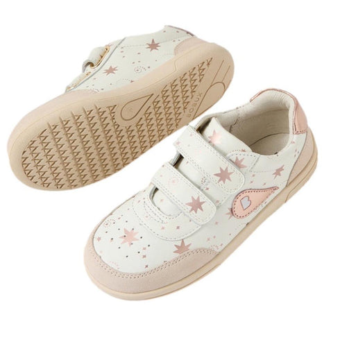 Bobux Kids Plus Junior KP Champ II Sneaker Star Chalk White Rose Gold