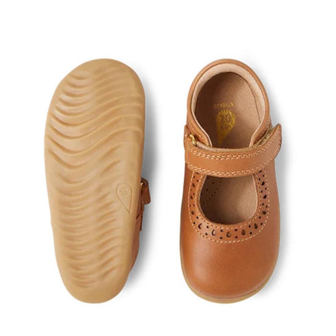 Bobux Step Up Mary Jane Lola Caramel Tan 752801