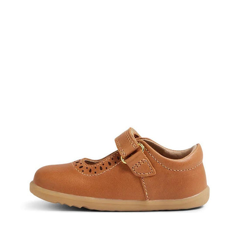 Bobux Step Up Mary Jane Lola Caramel Tan 752801
