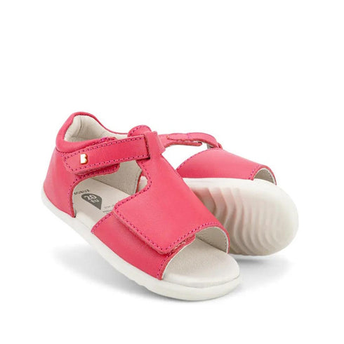 Bobux Step Up Mirror Leather Sandal Guava Bright Pink 727338 CLEARANCE NOT RETURNABLE