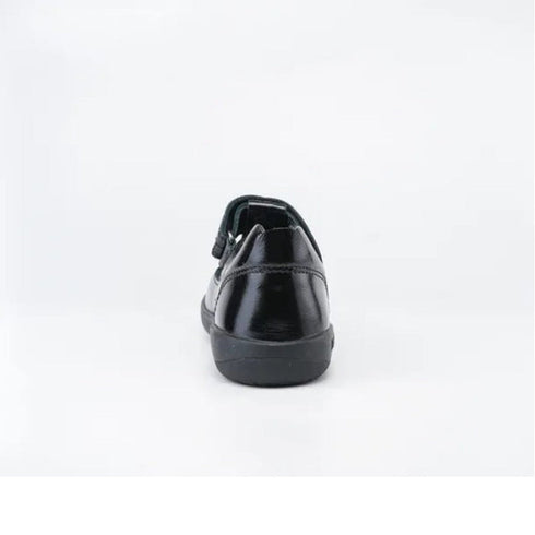 Bobux Kid+ Black School Patent Leather Shoe Brave T-Bar
